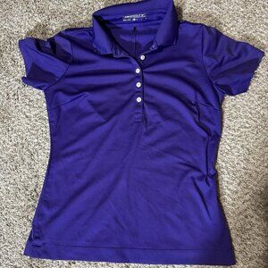 Nike Golf Polo Shirt Womens Medium Purple Dri-FIT Performance Top 394865-545